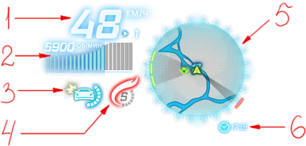 Информационная игровая панель в NFS World